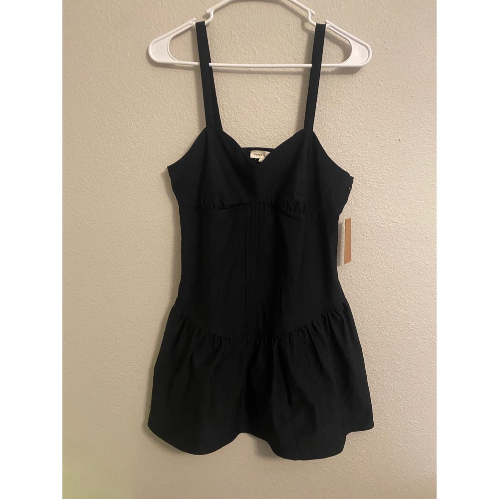 Just Found Womens Black Mini Dress XL Sleeveless Fit & Flare Pintuck NWT - Picture 3 of 8